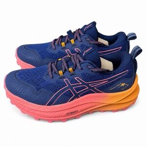 ASICS Trabuco Max 2 Midnight/Papaya 1012B426 Women's Size 6.5 Trail Shoes